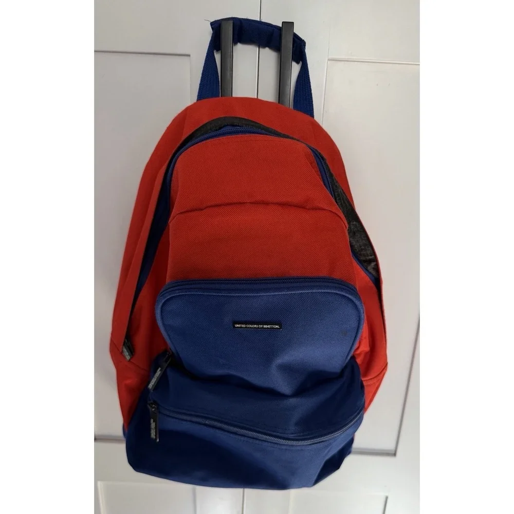 United Colors Of Benetton Red/Blue Backpack Bag